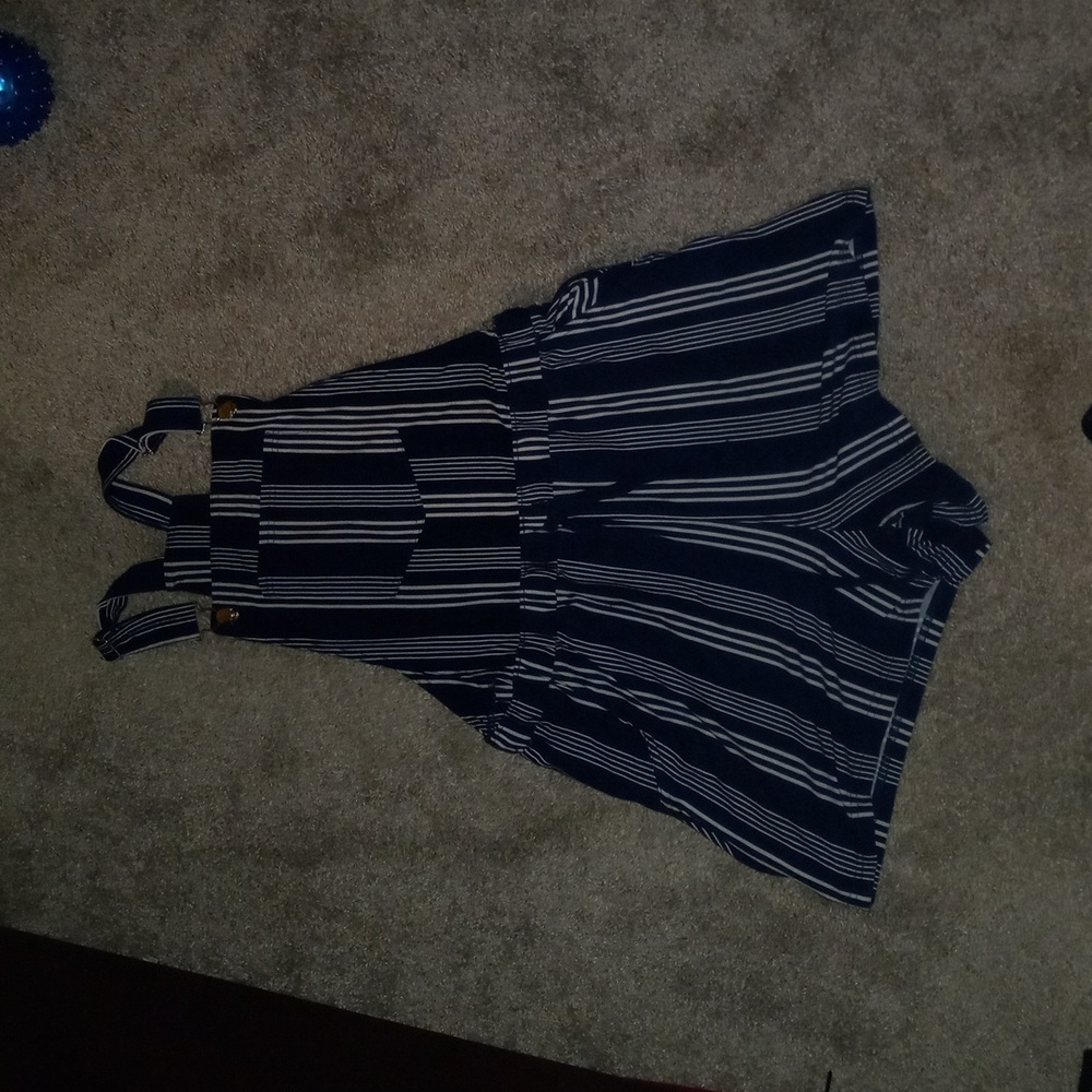 NO BOUNDRARIES Jumpsuit striped Dark blue and White